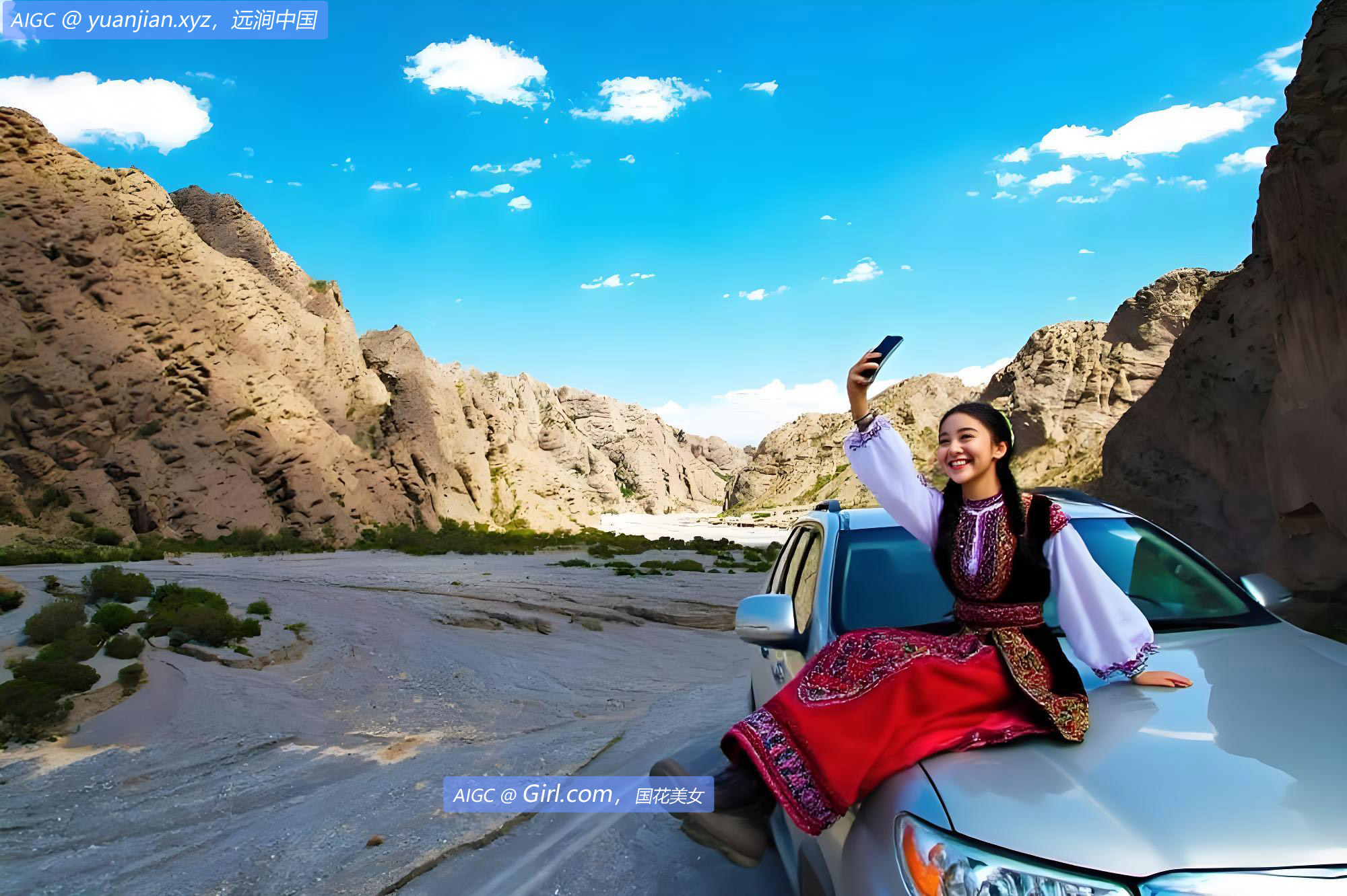 一位新疆柯尔克孜族的19岁少女，与家人在视频聊天