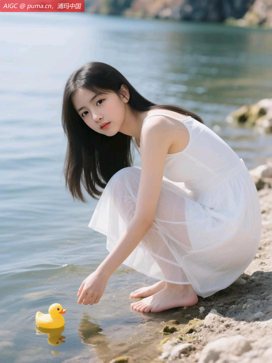 洱海边的风，轻轻撩动浦玛的长发。