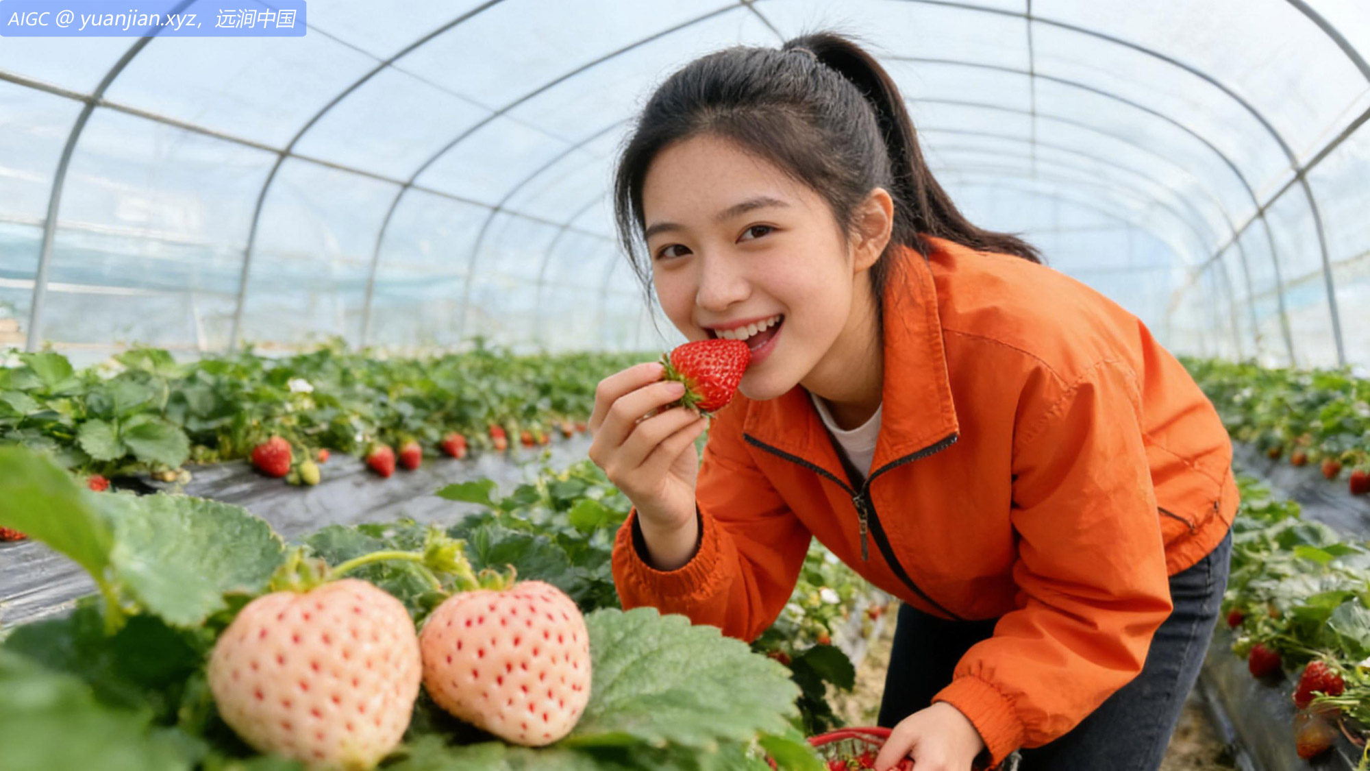 红的、白的、粉的……成都冬草莓采摘攻略安排！