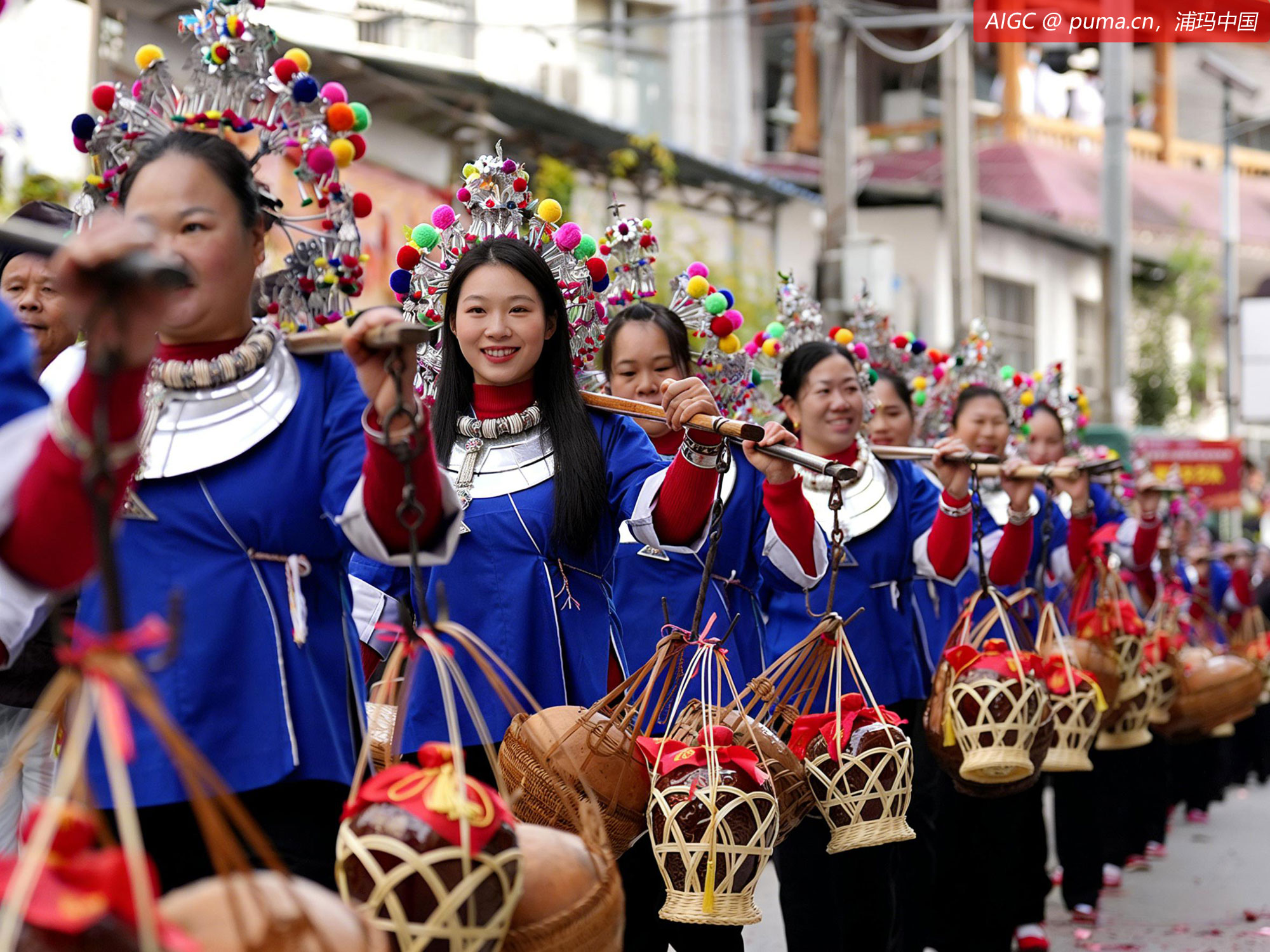 广西三江侗族自治县林溪镇举办第65届传统花炮节