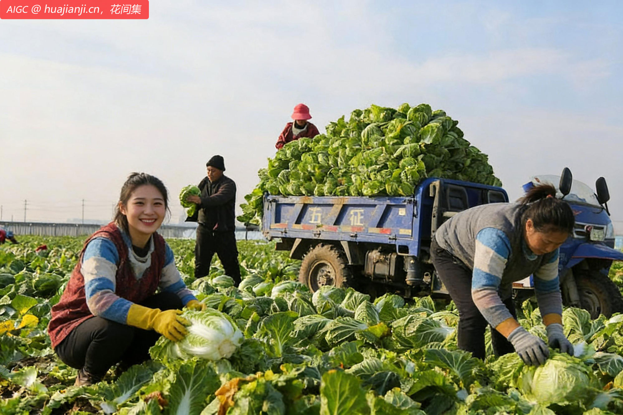 山东省东营市广饶县种植户加大露地蔬菜收获进度