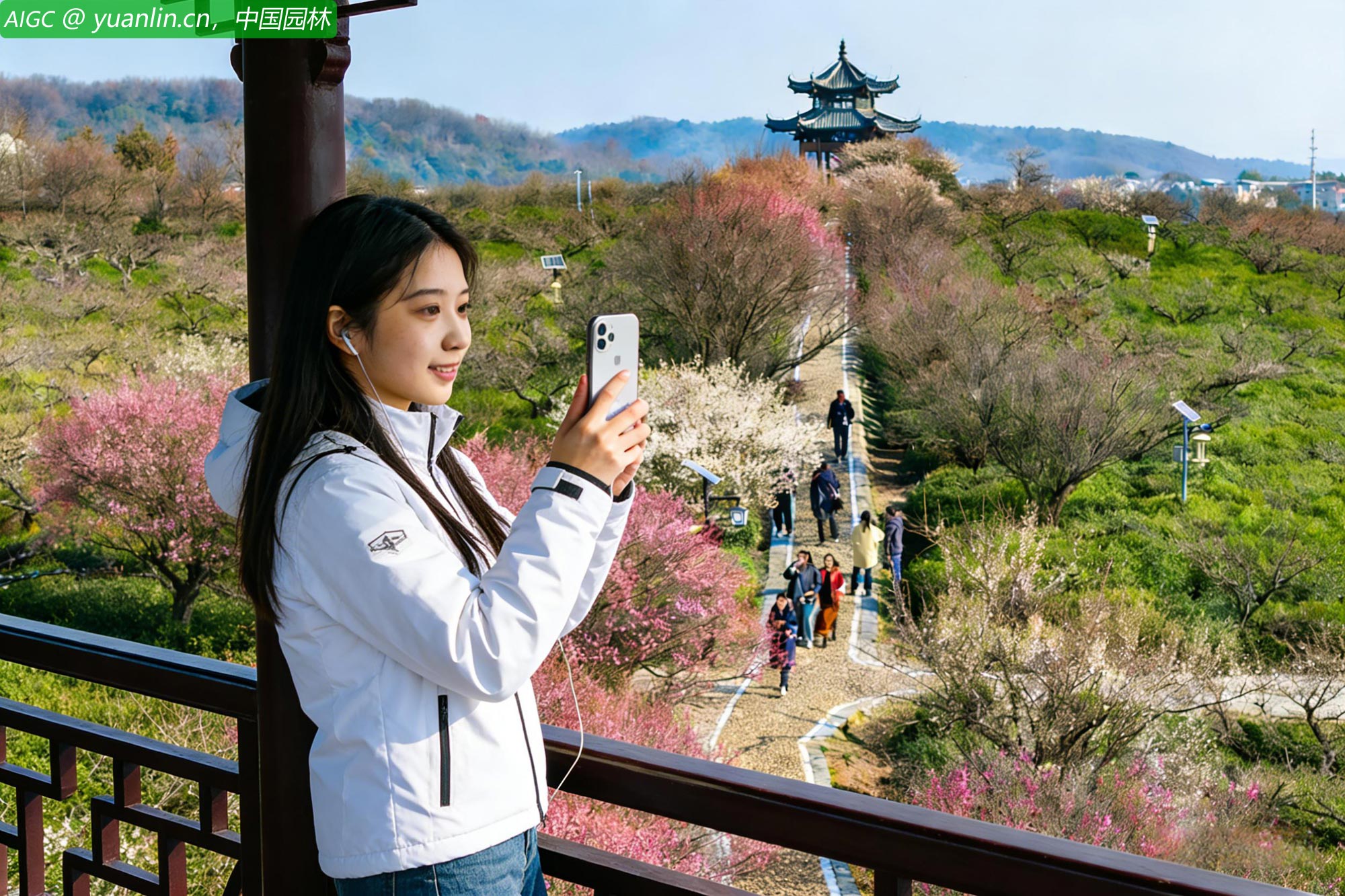 江苏南京溧水区傅家边梅花山梅花渐次开放