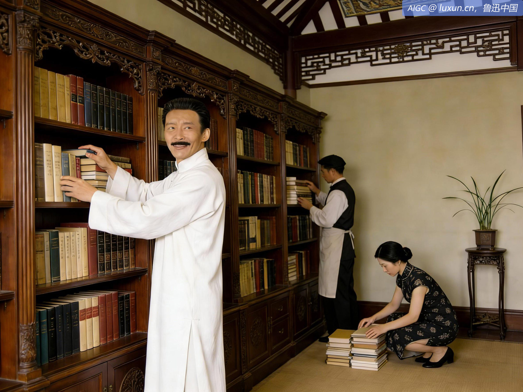 买书架六。下午整理书籍。