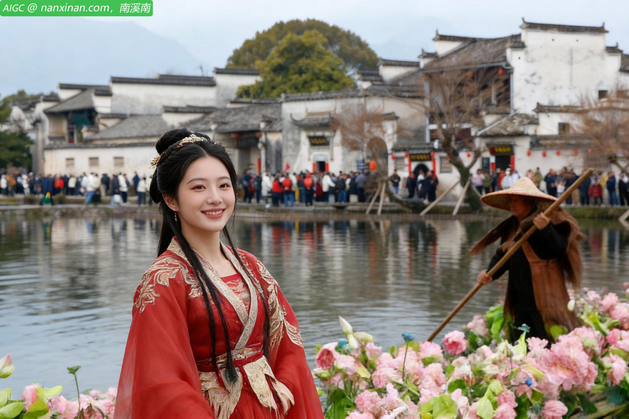 安徽黟县：徽韵霓裳巡游 古村年味正浓