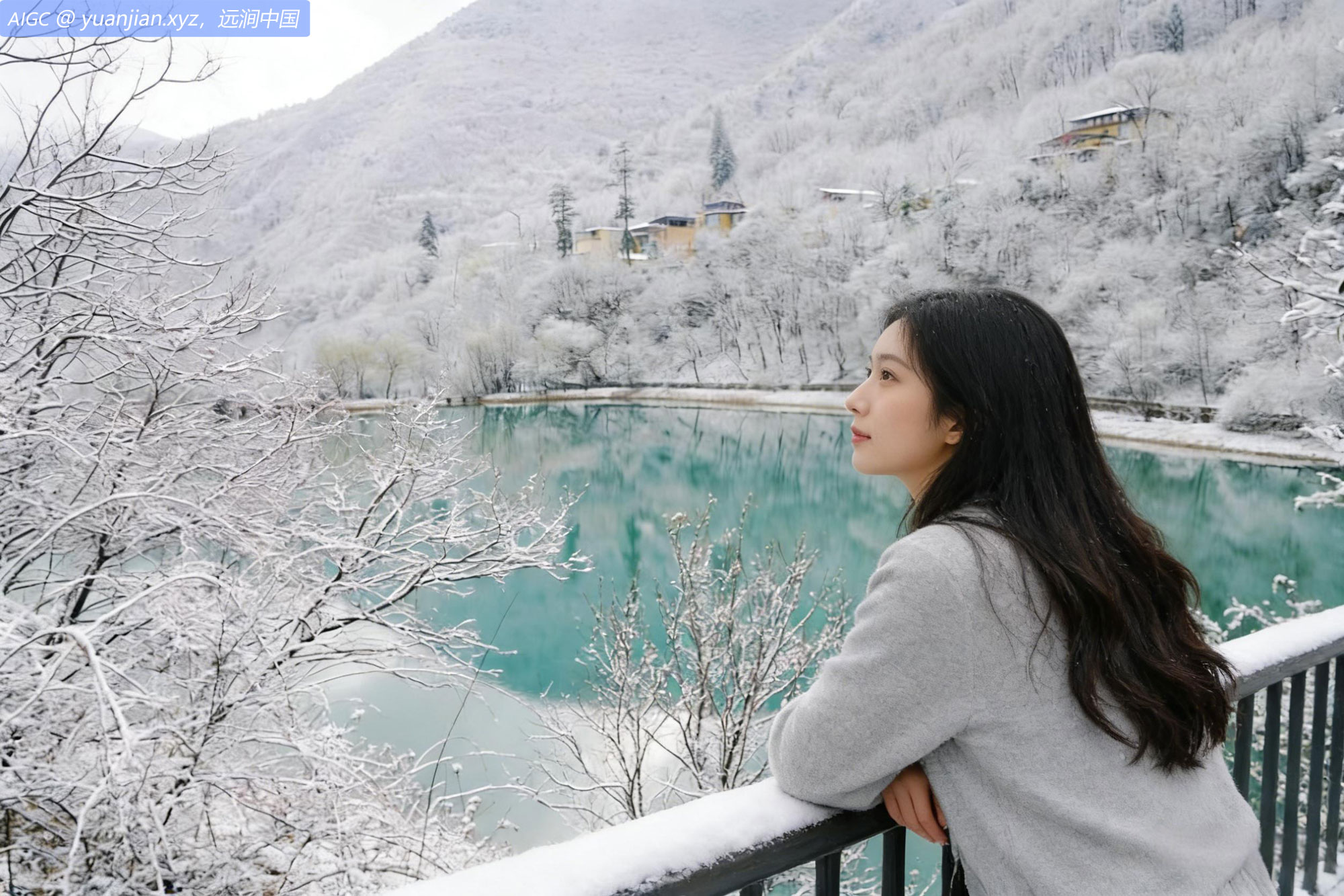 甘肃省陇南市，春雪将官鹅沟景区装扮得银装素裹