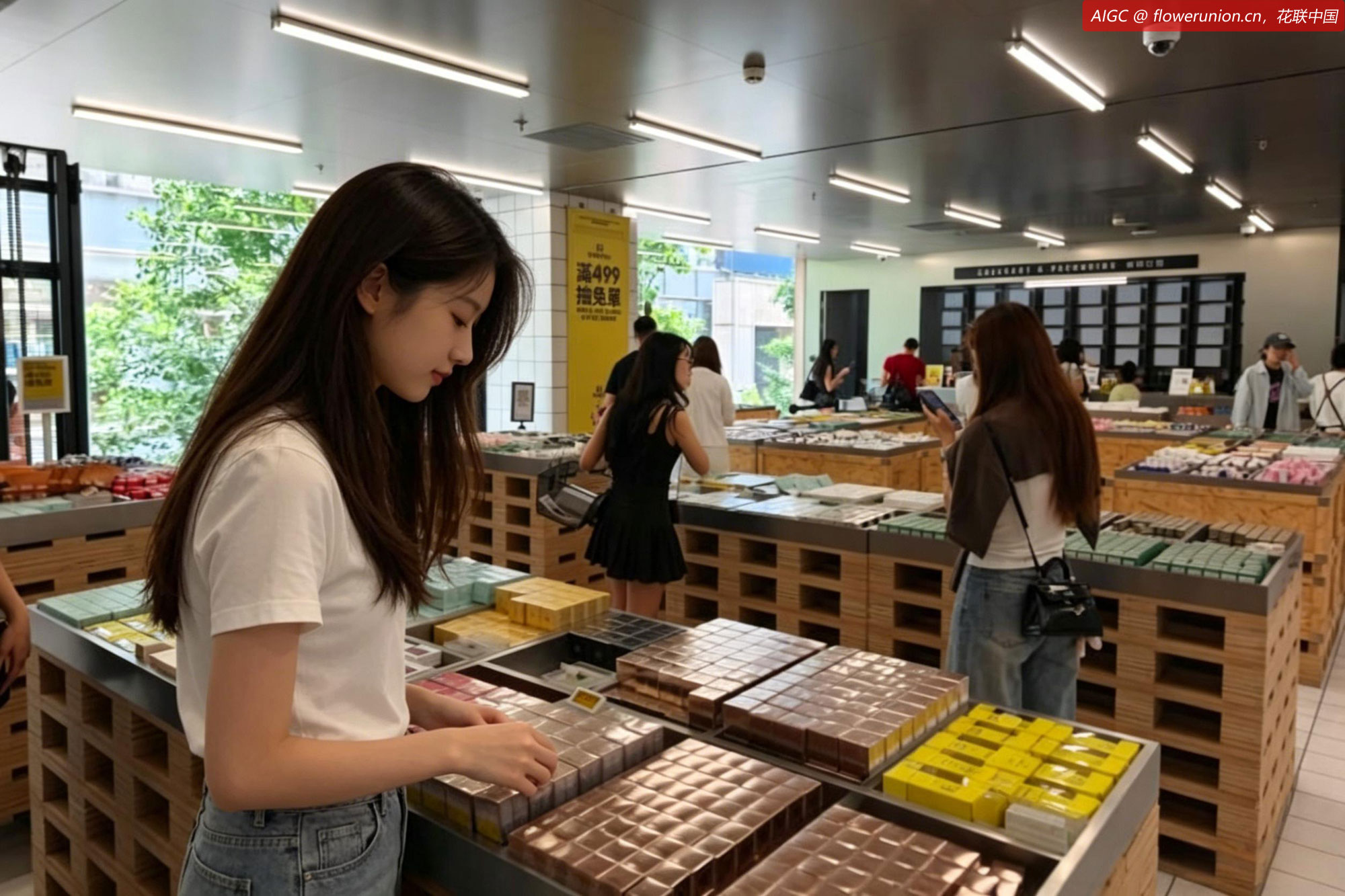 上海新天地HARMAY 话梅美妆店内顾客众多