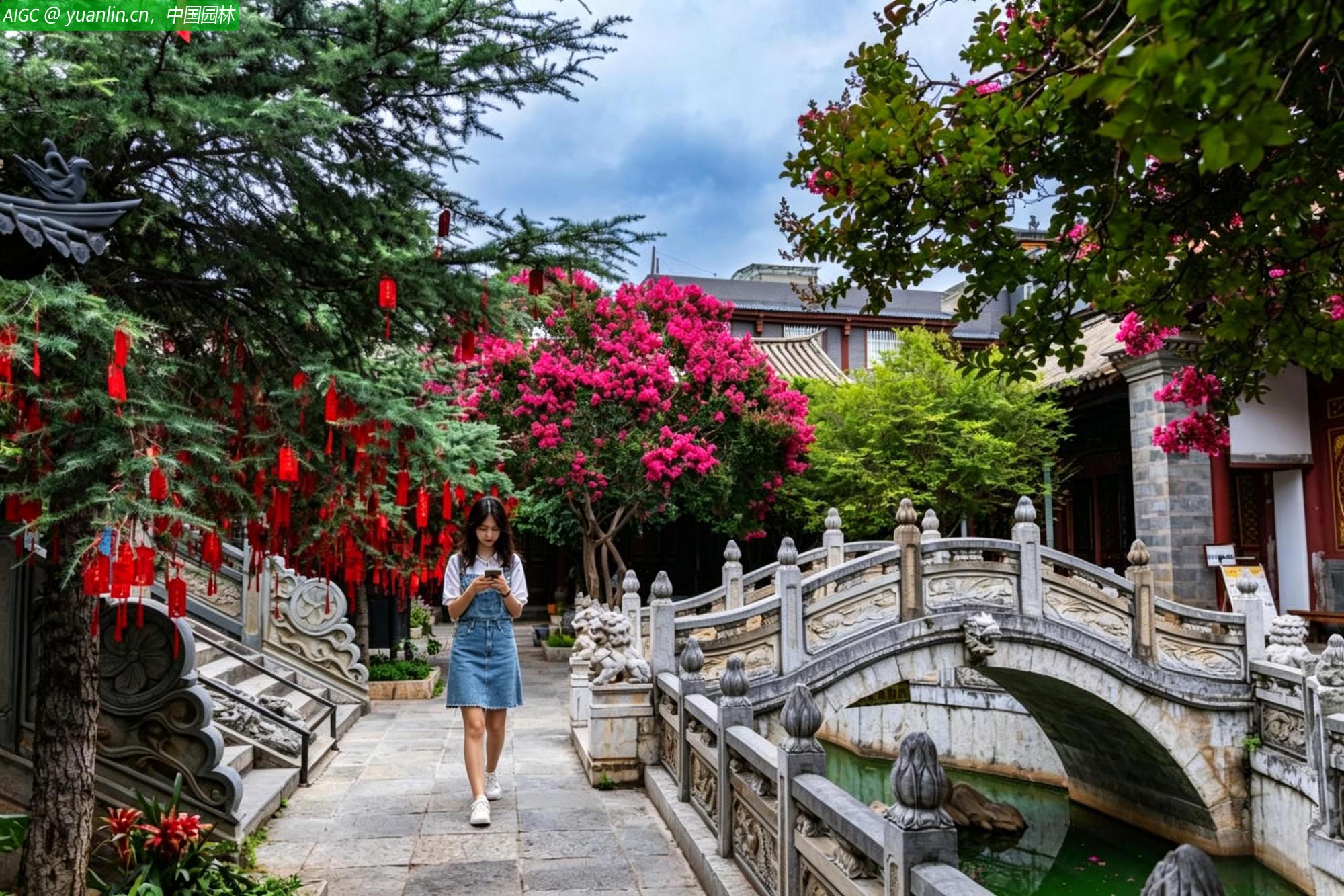 昆明：妙湛寺紫薇盛放进入最佳观赏期