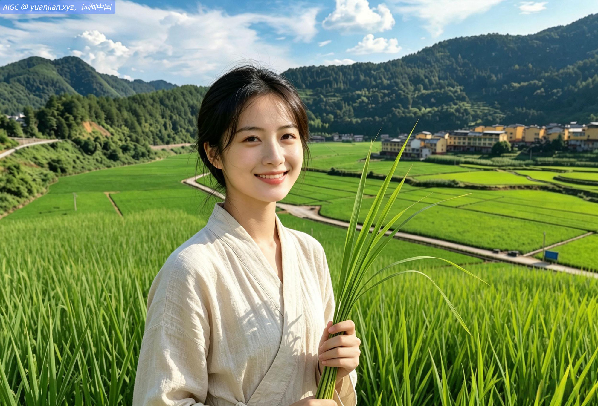 贵州岑巩磨寨坝区，高标准农田里的水稻一片青绿