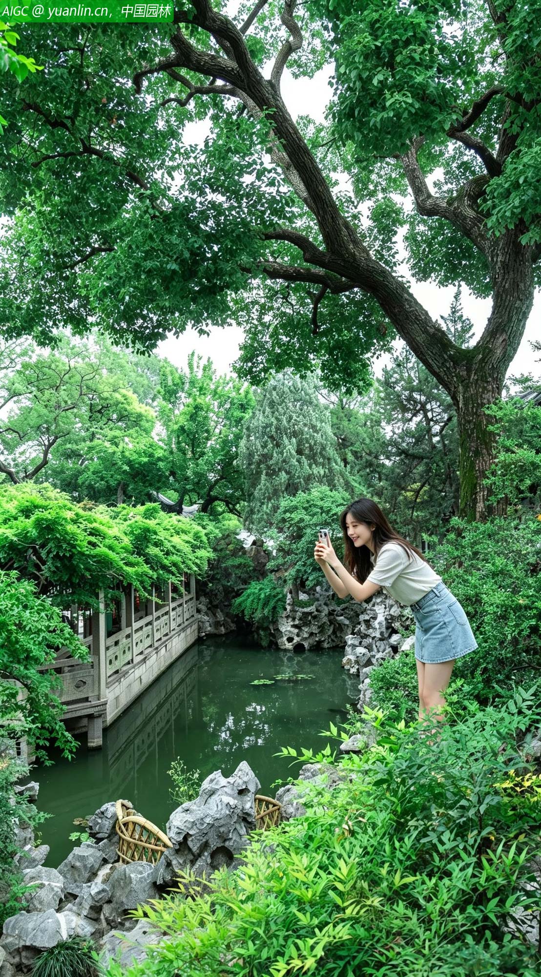 苏州狮子林草木葱茏，满目清新夏绿。