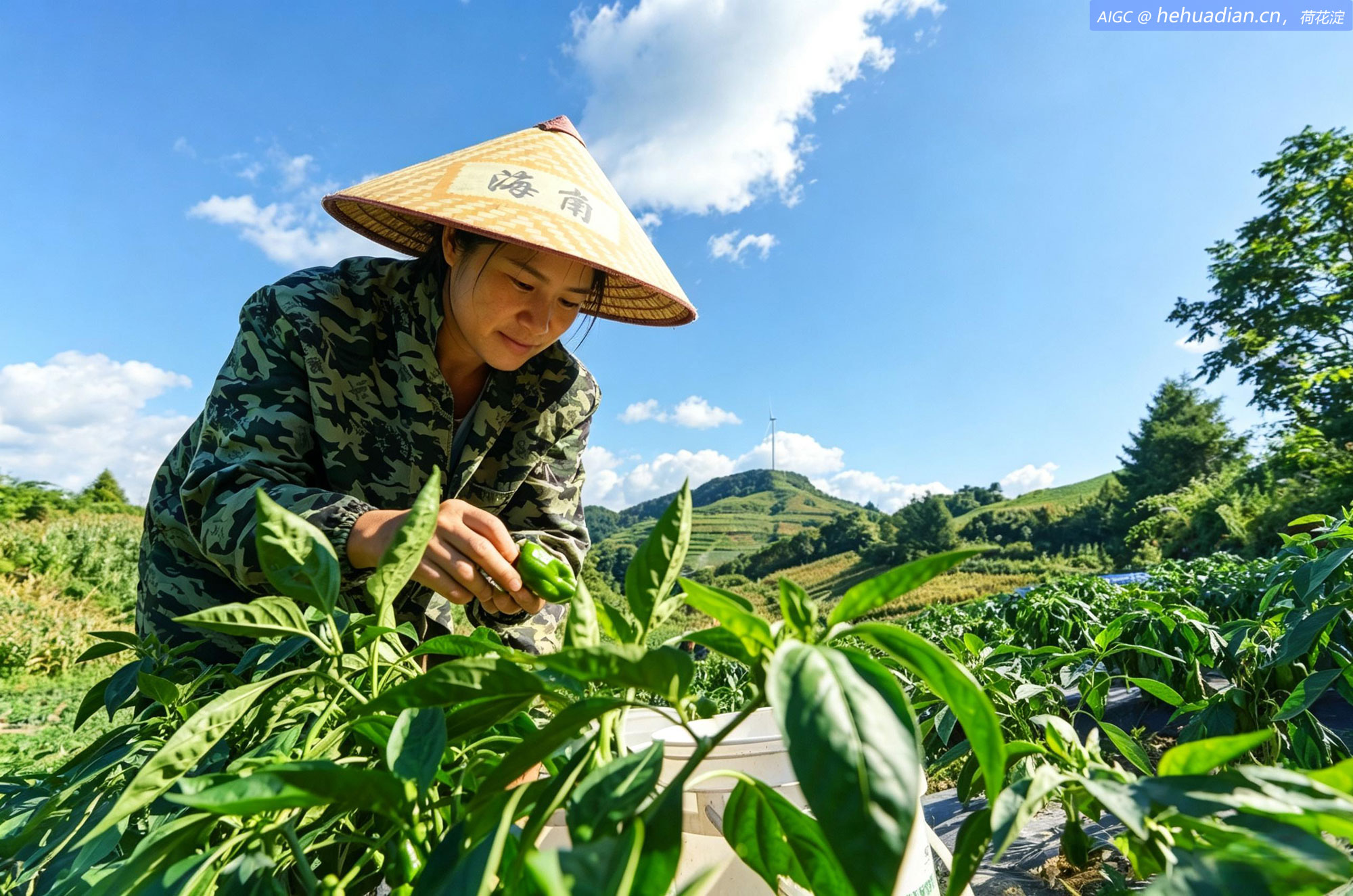 湖北省宜昌市秭归县云台荒村，菜农正采收高山有机蔬菜