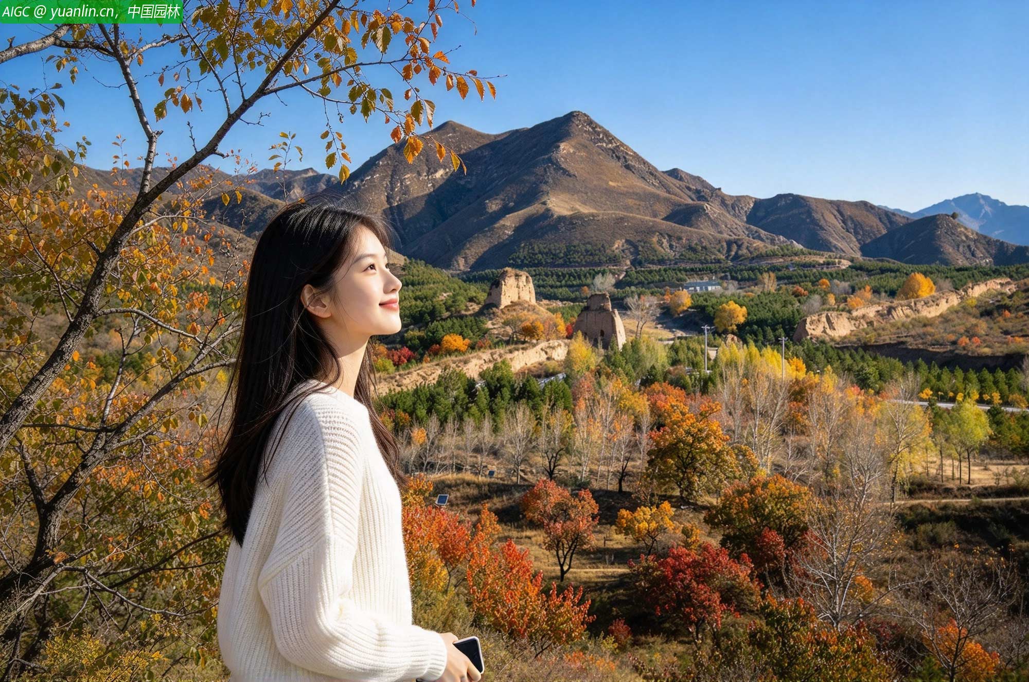 山西大同：秋染守口堡长城