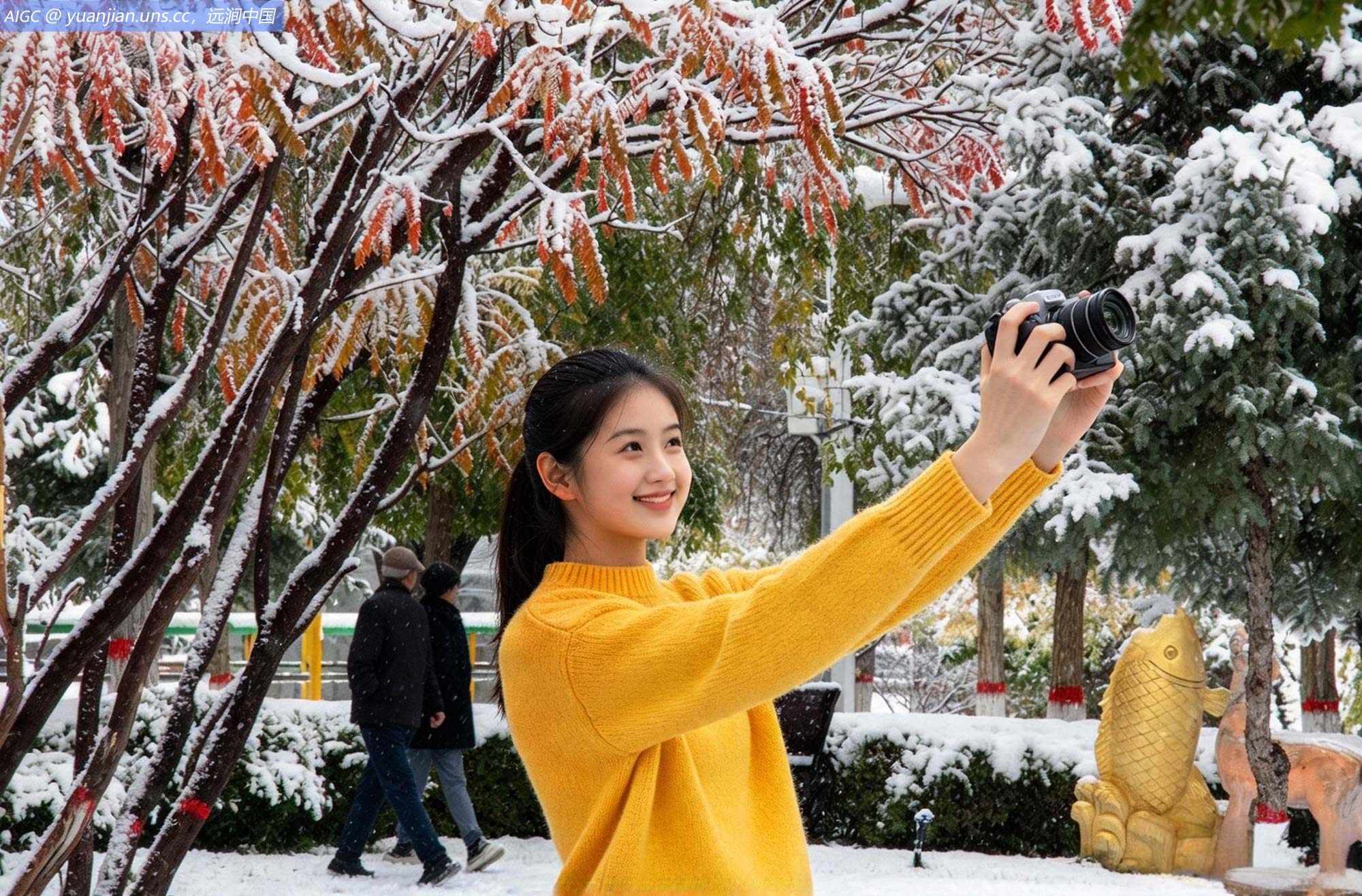 新疆塔城裕民县迎来2026年冬的第一场雪