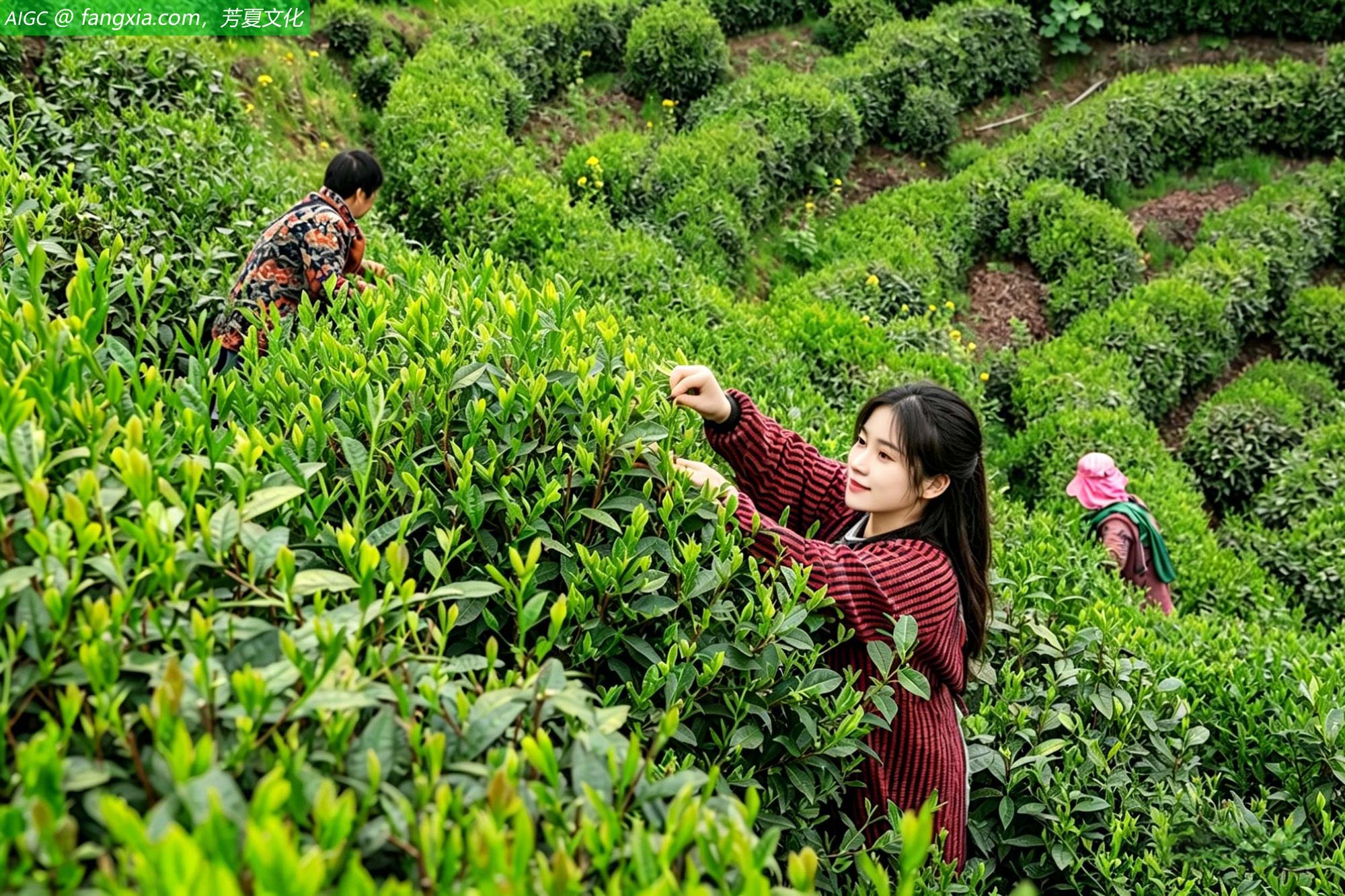 太平猴魁在安徽黄山黄山区新明乡猴坑村开园采摘。