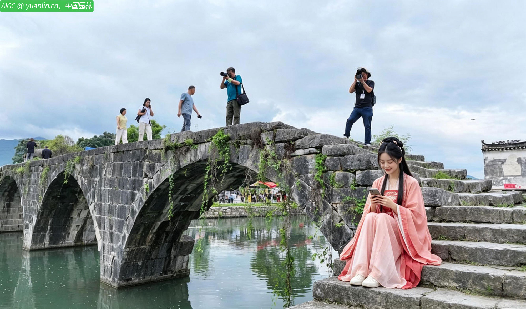 湖南永州，江永县夏层铺镇千年古村上甘棠村游人如织