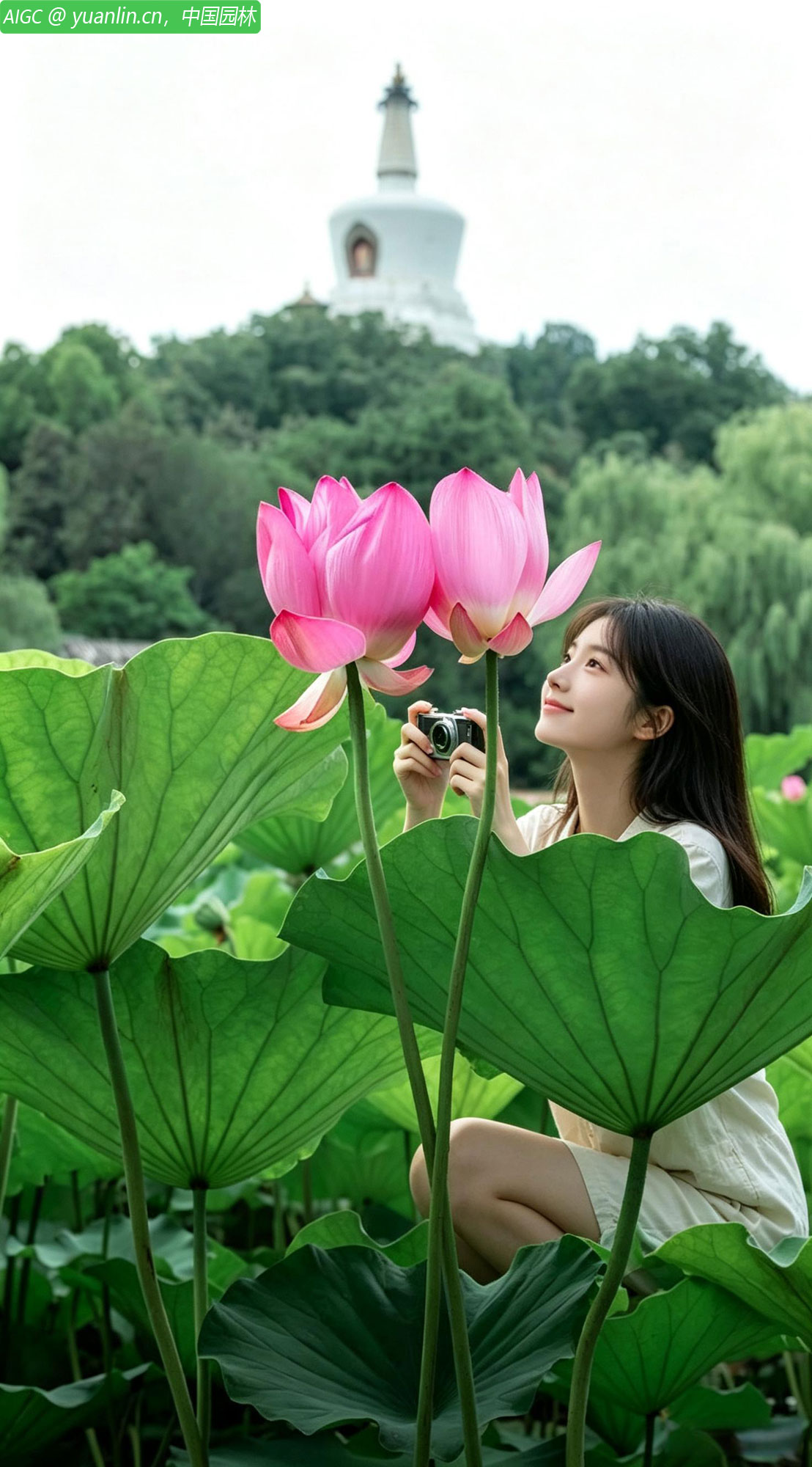 北海公园，荷花飘香