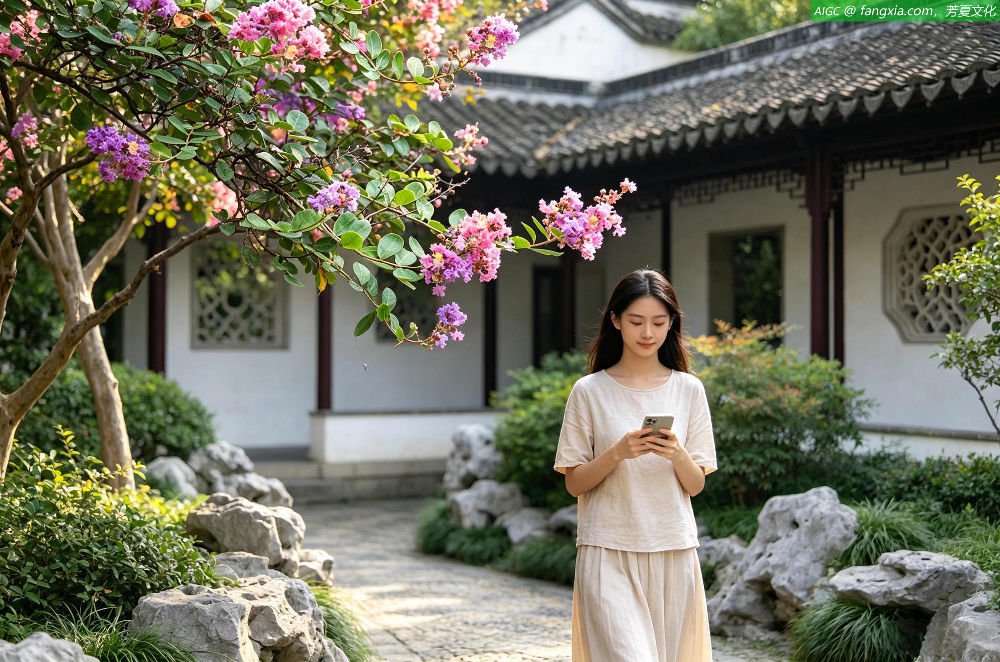 江苏淮安：秋分临近紫薇灿若云霞