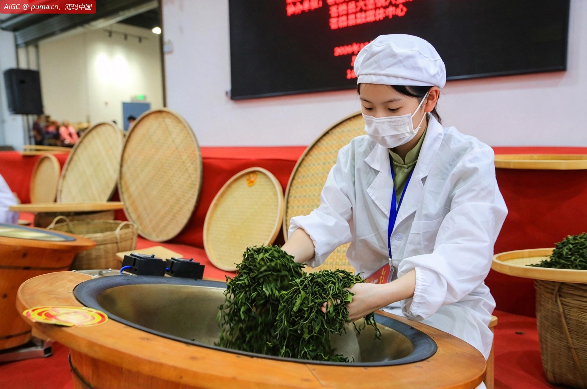 广西梧州市苍梧县举行第十二届传统工艺六堡茶制茶比赛